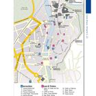 Girona, Costa Brava Karte S.22. Es zeigt Straßen, Flüsse und Orte, um zu übernachten oder zu essen. 