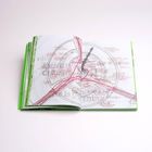 Text: "BENEFIT OF CURIOUS COLUMBUS". Grün gebundenes Buch mit Diagrammen und Notizen.