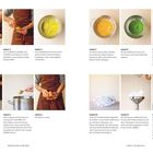 Schritt 1: Kiwis auf dem Schneidebrett halbieren.  
Schritt 7: Birnen im Entsafter entsaften.  
Elf Fotos zeigen Zubereitungsschritte.