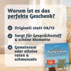 „Warum ist es das perfekte Geschenk?“ Drei Punkte: Originell, sorgt für Gesprächsstoff, gemeinsam oder allein raten.