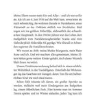 Kapitelüberschrift: "Wir waren zu dritt. Immer". Text beschreibt eine Kindheit in Schweden, Familie und Wohnsituation.