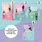 Band 4 der humorvollen Reihe rund um die Portobello Girls. Vier Buchcover mit stilisierten Figuren und pastellfarbenem Hintergrund.