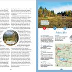 Linke Seite: Beschreibung des Zwieselter Filzes und der Wanderweg-Route. Rechte Seite: Karte und Infos zur Wanderung.