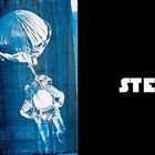 Links Gemälde von einem Mann, daneben ein Astronaut, rechts schwarzer Hintergrund mit "Iter Stellarum" Text.