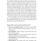 Ein Text beschreibt, was zum Erwachsensein gehört, gefolgt von Eigenschaften eines erwachsenen Menschen, wie Verantwortungsbewusstsein und Zuverlässigkeit.