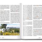 Seitenzahlen 54 und 55, Tour 10. Unteres Bild zeigt bergige Landschaft mit Bäumen, Text beschreibt Wanderwege.