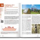 Links oben: "Teufelsgasse • 1212 m, Prostkogel • 1244 m", "Tour 12". Rechts: Foto einer grünen Wiese mit Bergen.