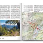 Links Fließtext über eine Wanderroute zur Pfarrachalm. 
Unten: Bild der Pfarrachalm mit Bergen.
Rechts: Karte mit Wanderrouten.