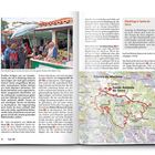 **Markttag in Santo da Serra:** Sonntag ist Markttag in Santo da Serra. Der Markt steht neben der Parkanlage der Feiras. 

**Beschreibung:** Links oben Marktstand, rechts Text über Wanderroute, unten Karte der Region.