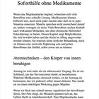 Kapitel 4: Soforthilfe ohne Medikamente. Atemtechniken, um den Körper zu beruhigen und Migräne zu lindern.