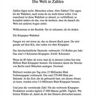 Kapitel 4: "Die Welt in Zahlen" beschreibt die absurde Realität durch Zahlen, beginnend mit Klopapierverbrauch.