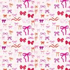 Eine Illustration mit vielen bunten Schleifen in Rot, Rosa und Lila auf hellem Hintergrund.