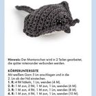 "MANTAROCHEN", Hinweis: Der Mantarocken wird in 2 Teilen gearbeitet. Ein gehäkelter grauer Manta mit süßen Augen.