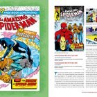 Links: "The Amazing Spider-Man", "The Return of the Hobgoblin!", rechts: zwei Spidey-Cover mit Text über "Amazing Spider-Man" 1986.