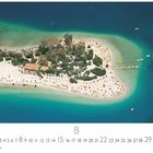 Text: "Ölüdeniz", "Casares Edition". Der Strand erstreckt sich entlang einer blauen Lagune mit Sonnenschirmen und Bäumen.