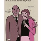 JOYCE UND VICTOR RATNAVALE, VERSTORBEN AM 2. SEPTEMBER 1998 IM ALTER VON 74 UND 79 JAHREN. Illustration eines Paares.