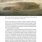 Neyra. Gemälde einer Küstenlandschaft mit Schiffen, Bergen und Wolken. Darunter Text über historische Gemälde und Batavia.