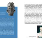 "Gegen den Strom" – Auf blauem Hintergrund. Büste und Porträt einer Frau. Erläuterung zur Kunst des Rokoko und Physiognomik.