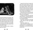 Zwischen den Textblöcken 64 und 65 eine Illustration: Zwei Kreaturen und eine Person in einer Höhle oder einer fantastischen Landschaft.