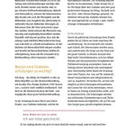 Seite 14, "Plötzlich Diabetes"; Überschrift: "Warum sind Diabetesschulungen so wichtig?" Zitat von Anna: "Ich war total geschockt."