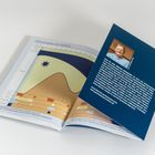 Rechts: Text über Prof. Dr. med. Dietrich Grönemeyer und seine Arbeiten. Links: Diagramm zum zirkadianen Rhythmus.