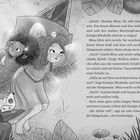 Zwei Feen in einer Hängematte, schauen glücklich in den Himmel. Links ist ein Tausendfüßler, oben sieht man Blätter.