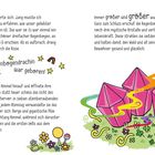 Ein Drache erschafft mit Licht einen Wald und Kristalle. Bunte Blumen und Lollis sprießen, alles ist fröhlich illustriert.