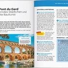 Camping-Highlights. Tourentipps: Canyoning, Kajak, Austern, Zugfahrt, Planschen, Reiten, Tauchen. Ansicht eines Dorfes in den Bergen.