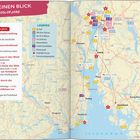 "Auf einen Blick *Oslofjord* Marco Polo Highlight-Touren. Liste von Touren mit Seitenzahlen. Karte mit Symbollegende."