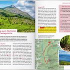 Aufstieg zum höchsten Berg der Castagniccia. Tour im Überblick: 13 km, 5 Std., 800 hm. Bild von grünen Bergen und Wanderkarte.