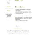 **Yogi-Tee**

**Utensilien**  
Mörser oder Gewürzmühle

**Zutaten**  
7 Nelken  
7 Kardamomkapseln  
7 schwarze Pfefferkörner  
1 Zimtstange  
750 ml Wasser  
2 Scheiben Ingwer  
250 ml Milch

**Zubereitung**  
1. Gewürze zermahlen.  
2. Wasser mit Gewürzen und Ingwer erhitzen, 20 Min. köcheln lassen.  
3. Durch Sieb, Milch zugeben, genießen.

**Tipp:**  
Gewürzmischung auf Vorrat zubereiten; pro Tasse 5 g verwenden.

**Ganzheitliche Wirkung von Kardamom**  
Gut für Verdauung, stimmungsaufhellend.