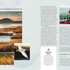 "Victoria­-Sümpfe, ein Feuchtgebiet zwischen Land und Meer – Eine seltsam ätherische Landschaft."  
Bilder von Landschaften und einem Vogel im Flug. Texte über Landschaft, Reisen und moderne Kunst.