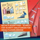 SECHS FLIEGERTYPEN – SCHRITT-FÜR-SCHRITT-ANLEITUNGEN FÜR IDEALE FLUGERLEBNISSE; Origami-Anleitungen und bunte Fliegerdesigns.