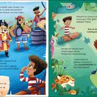 Seite 4: "Plötzlich ist Vincent auf einem Schiff voller Piraten..." Seite 5: "Plötzlich ist Vincent mitten im Dschungel..." Vincent steht bei Piraten und Tieren.