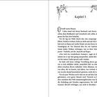 Text: "Kapitel 1. Überall waren Bäume." Illustration von floralen Ornamenten oben. Fließtext über Wälder und sommerliche Gedanken.