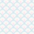 Keine Texte sichtbar. Eine sanfte, pastellfarbene Illustration mit überlappenden Halbkreisen in Regenbogenfarben.