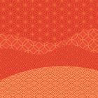 Verschiedene dekorative Muster in Rottönen, darunter geometrische Formen und geschwungene Linien.