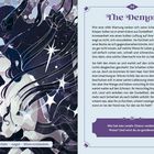Texte: "The Demon", "Gefahr - Angst - Missverständnis", "Wer hat eine zweite Chance verdient? Wieso? Und wirst du sie gewähren?". Eine Illustration zeigt eine Frau und einen dämonischen Schatten hinter ihr.