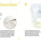 "Gänseblümchen" als Titel. Anleitung zur Aquarelltechnik mit zwei Schritten und Bildern von Blumenzeichnungen und Aquarell.