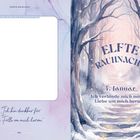Links: "ZEHNTE RAUHNACHT", "DAS WAR HEUTE BESONDERS", "Ich bin dankbar für die Fülle um mich herum." Rechts: "ELFTE RAUHNACHT", "4. Januar", "Ich verbinde mich mit der Liebe um mich herum." Illustration: Winterwald mit verschneitem Pfad und Bäumen.