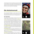 Seite 91 mit Texten zu Fotomodi, automatische Gesichts-erkennung, und Zoom-Funktionen. Rechts zwei Smartphone-Bildschirme.