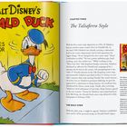 Links steht: "Walt Disney's Donald Duck, 10¢, 64 pages in color." Rechts: "Chapter Three, The Taliaferro Style."