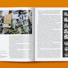 Links: "Les Enfants d'Ouranos #25, 2003", Rechts: Schwarz-Weiß-Foto von laufenden Kindern auf Kieselboden vor dunkler Wand.
