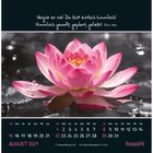 "Vergiss es nie! Du bist einfach himmlisch! Himmlisch gewollt, geplant, geliebt. Ruth Heil."  
Kalenderseite August 2027 mit Lotusblume.
