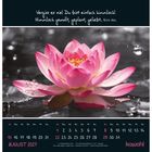 „Vergiss es nie! Du bist einfach himmlisch! Himmlisch gewollt, geplant, geliebt.“ Darunter eine rosa Lotusblume im Wasser.