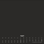 Kalender für August mit hervorgehobenen Daten 1., 15., und 29. Feiertage: 1.8. Nationalfeiertag, 15.8. Maria Himmelfahrt.