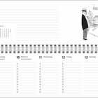 Kalenderseite Februar 2027, Termine: 8. Rosenmontag, 9. Fastnacht, 10. Aschermittwoch, 14. Valentinstag. Illustration: Kasse.