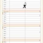 NAME oben. 
Ihr Gatte greift versehentlich in einen Stierkampf ein. 
Illustration: Mann, Stier, Zuschauer. AUGUST 08.