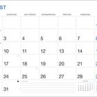Kalender für August 2027. Feiertage: 1. August - Nationalfeiertag (CH), 15. August - Mariä Himmelfahrt.