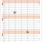 Kalender für August mit grafischen Illustrationen von Blumen und einem Fuchs. Text: "Fuchsspieß? Nein danke!".